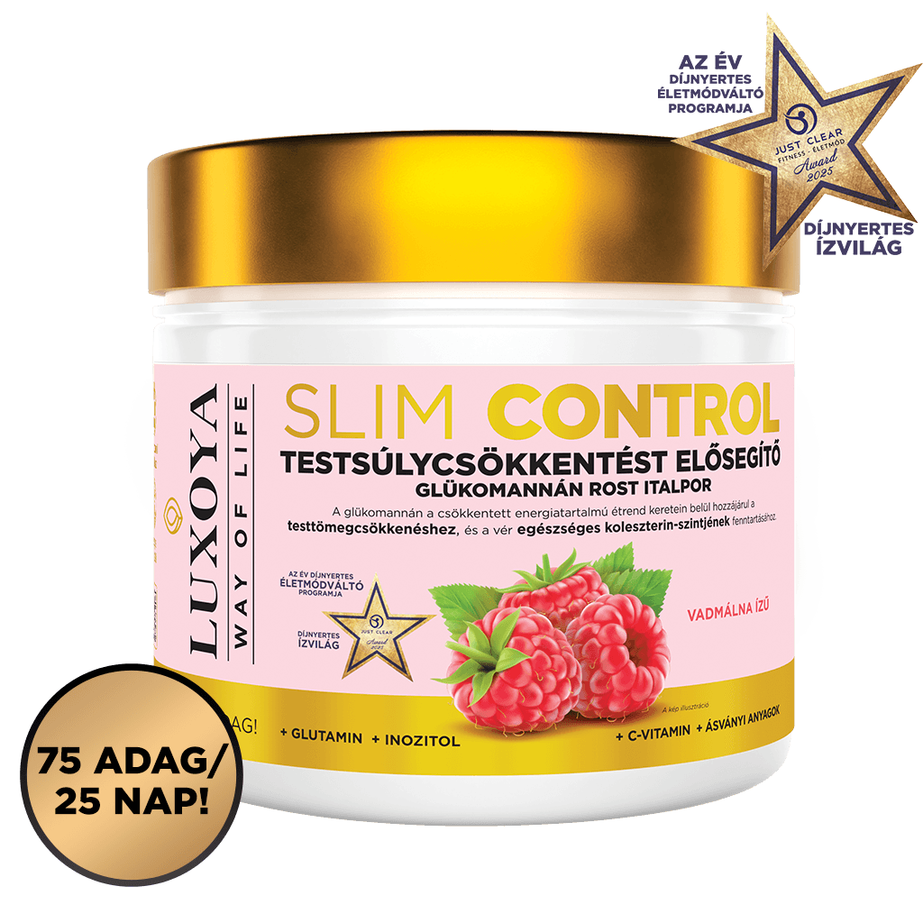 Slim Control - Testsúlycsökkentést elősegítő glükomannán rost italpor – Vadmálna ízű - 300g
