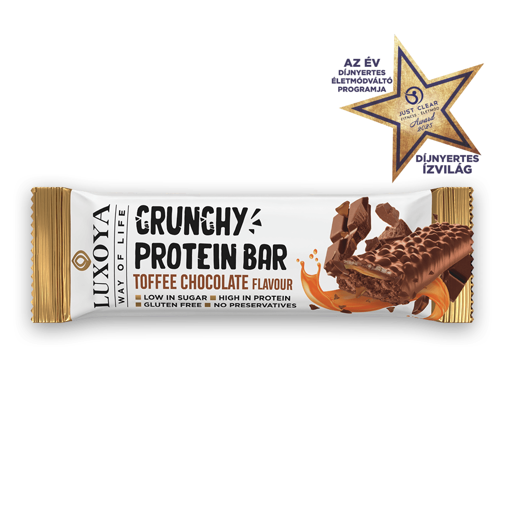 CRUNCHY PROTEIN BAR - ROPPANÓS FEHÉRJE SZELET 45g - Karamella Csokoládé ízű