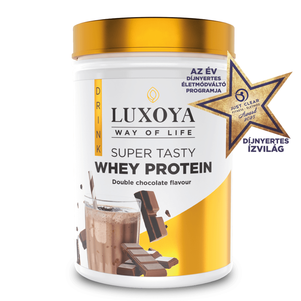 SUPER TASTY WHEY PROTEIN - PRÉMIUM FEHÉRJE ITALPOR 450 g PET - Dupla csokoládé ízű - VALÓDI CSOKIDARABOKKAL!