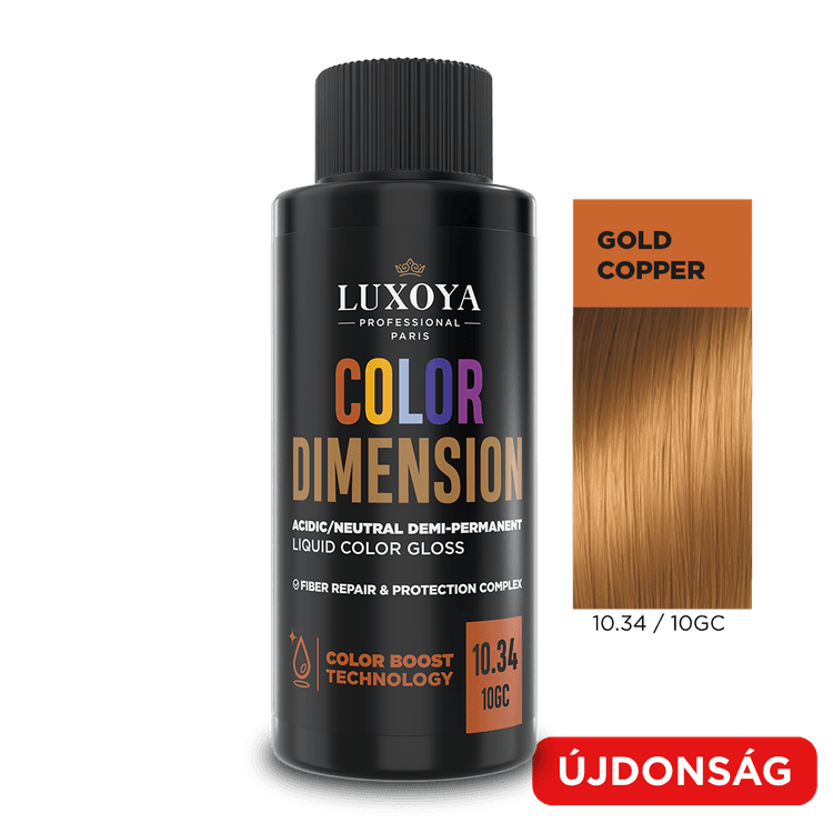 COLOR DIMENSION - Ápoló és ragyogást fokozó hajszínező 10.34/10GC - 60ml