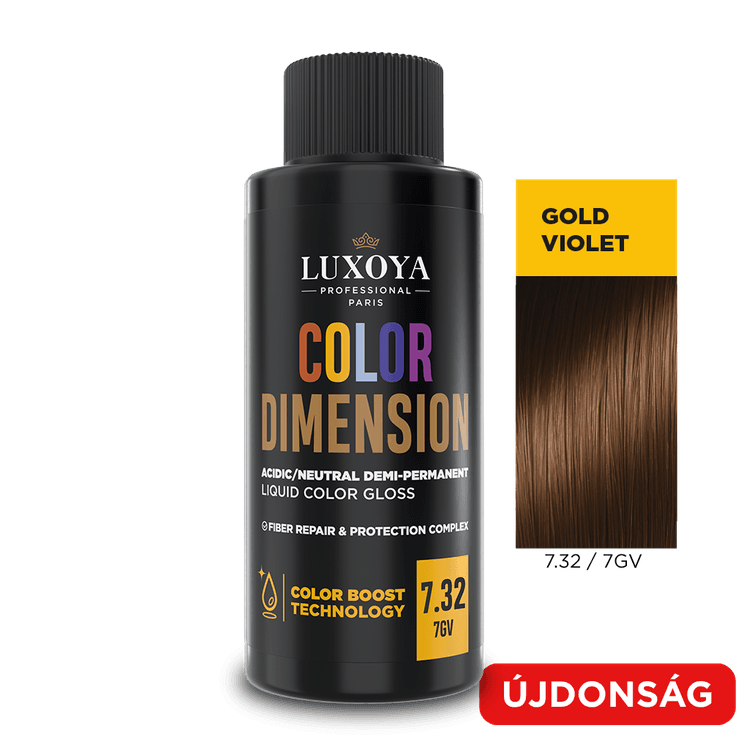 COLOR DIMENSION - Ápoló és ragyogást fokozó hajszínező 7.32/7GV - 60ml