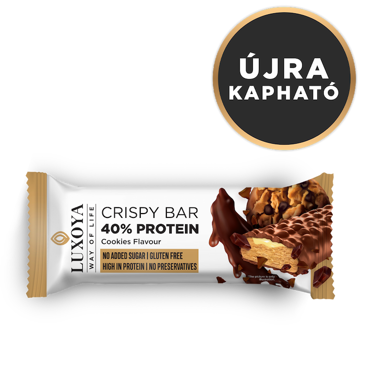 CRISPY BAR 40% PROTEIN ROPPANÓS FEHÉRJE SZELET 45 g - Sütemény ízű