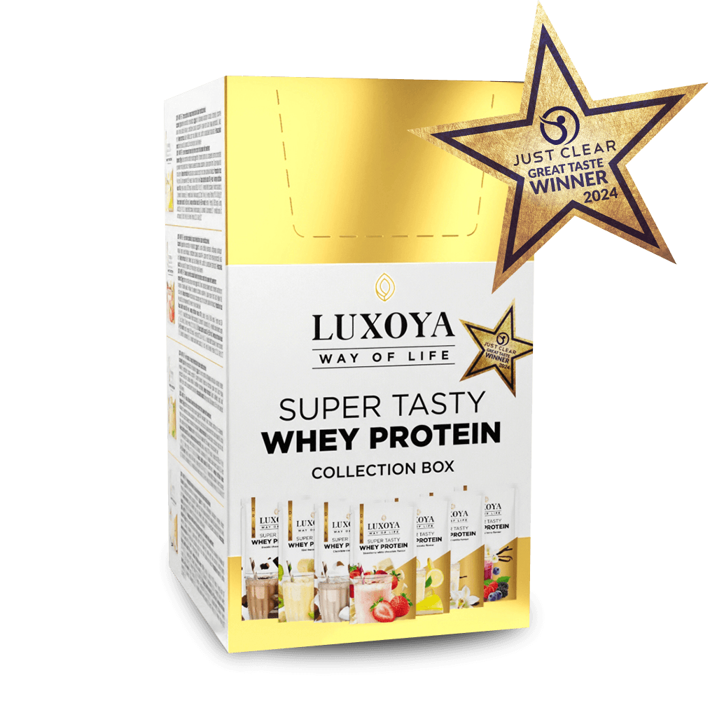 SUPER TASTY WHEY PROTEIN - PRÉMIUM TEJSAVÓ FEHÉRJE ITALPOR Collection Box / Gyűjtődoboz 7x30 g (7x1 íz)