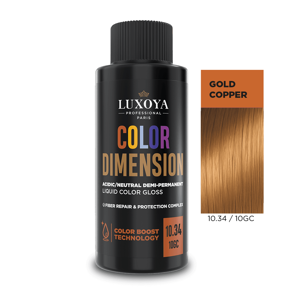 COLOR DIMENSION - Ápoló és ragyogást fokozó hajszínező 10.34/10GC - 60ml