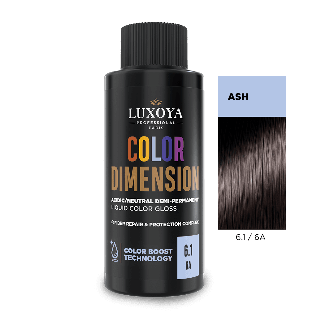 COLOR DIMENSION - Ápoló és ragyogást fokozó hajszínező 6.1/6A - 60ml