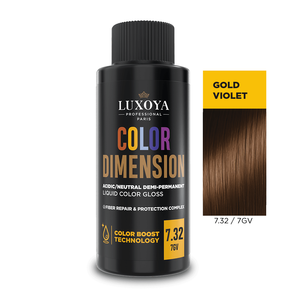 COLOR DIMENSION - Ápoló és ragyogást fokozó hajszínező 7.32/7GV - 60ml