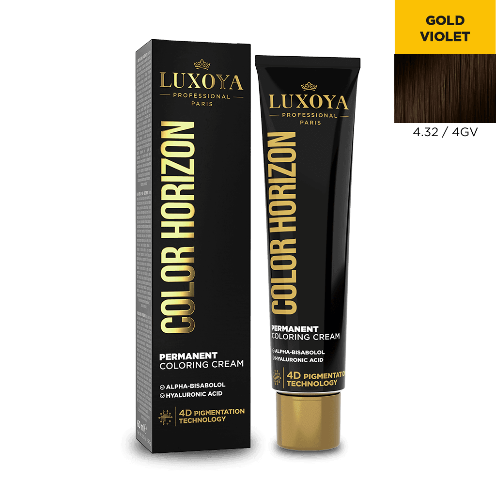 COLOR HORIZON - Ammóniás hajfesték 4.32/4GV - 60ml