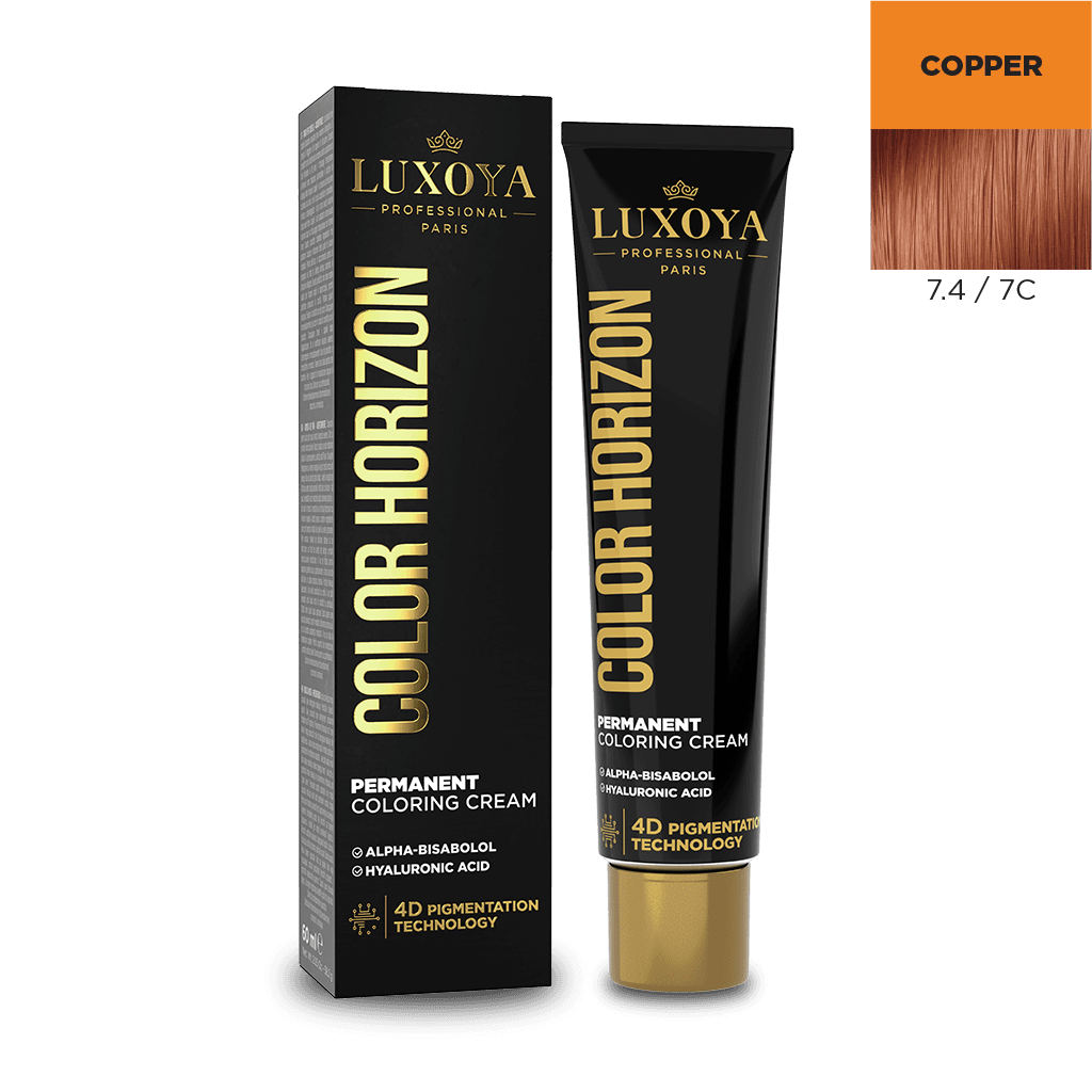 COLOR HORIZON - Ammóniás hajfesték 7.4/7C 60ml