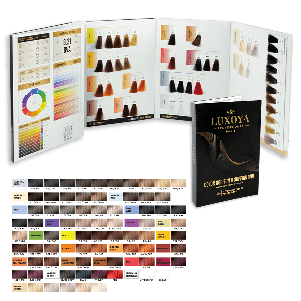 COLOR HORIZON COLOR CHART - Hajfesték színskála