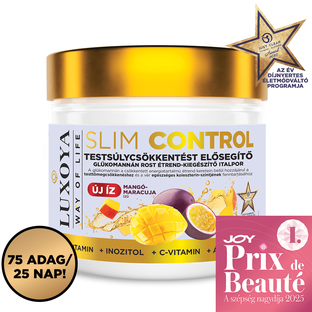 Slim Control - Testsúlycsökkentést elősegítő glükomannán rost italpor – Mangó-Maracuja ízű - 300g