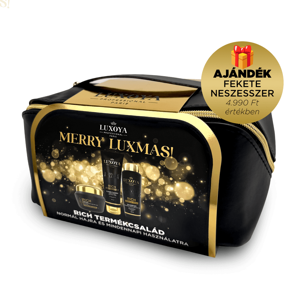 RICH Karácsonyi Ajándékcsomag + Ajándék Fekete Neszesszer (normál hajra)