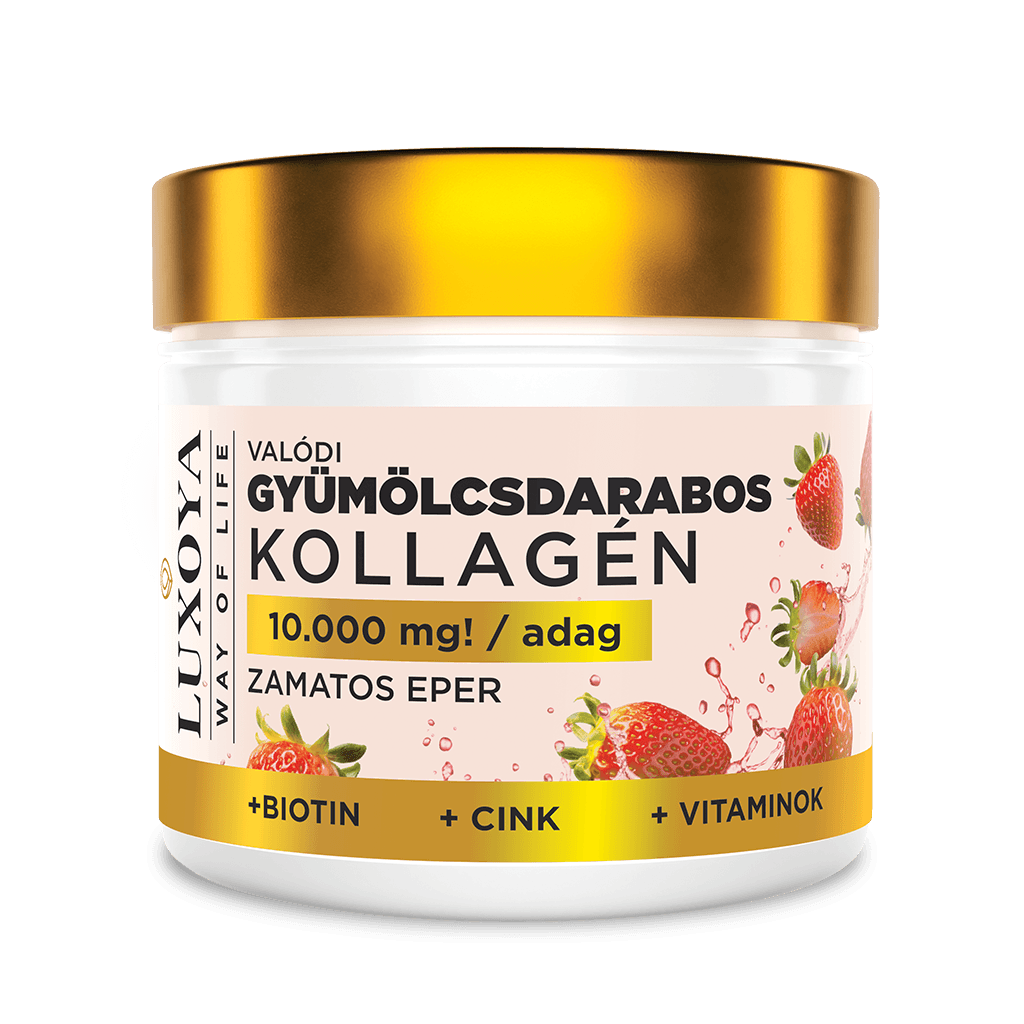 Valódi Gyümölcsdarabos Kollagén - 300g - Zamatos eper