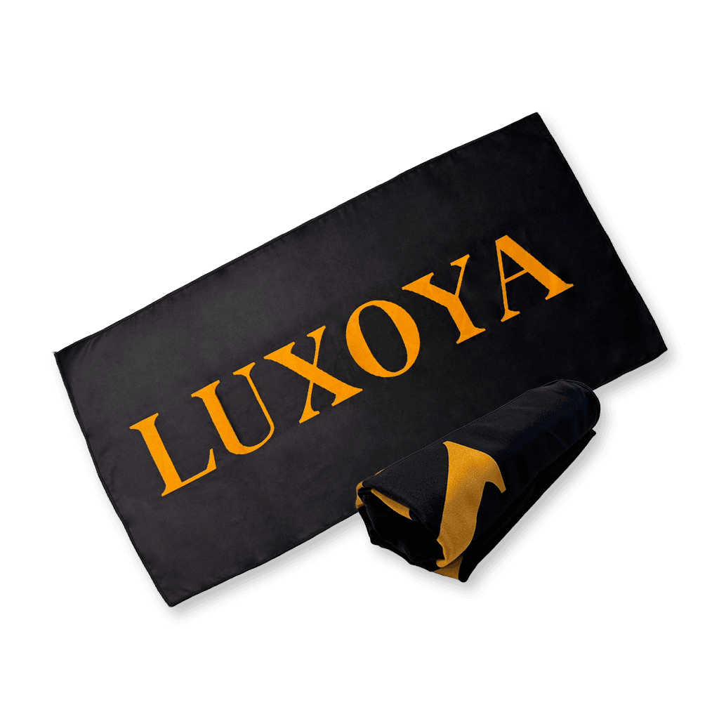 Luxoya mikroszálas edzős törölköző – Fekete