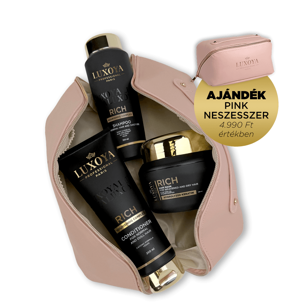 RICH Ajándékcsomag + Ajándék Pink Neszesszer (normál hajra)