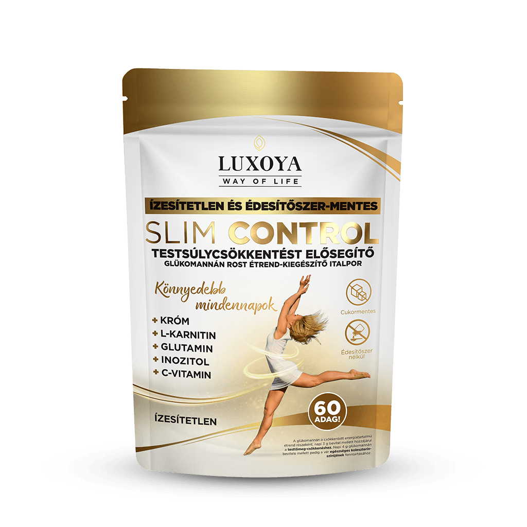 Slim Control – Testsúlycsökkentést támogató glükomannán rost italpor – Ízesítetlen – 300 g