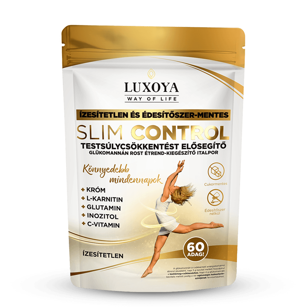 Slim Control – Testsúlycsökkentést támogató glükomannán rost italpor – Ízesítetlen – 300 g