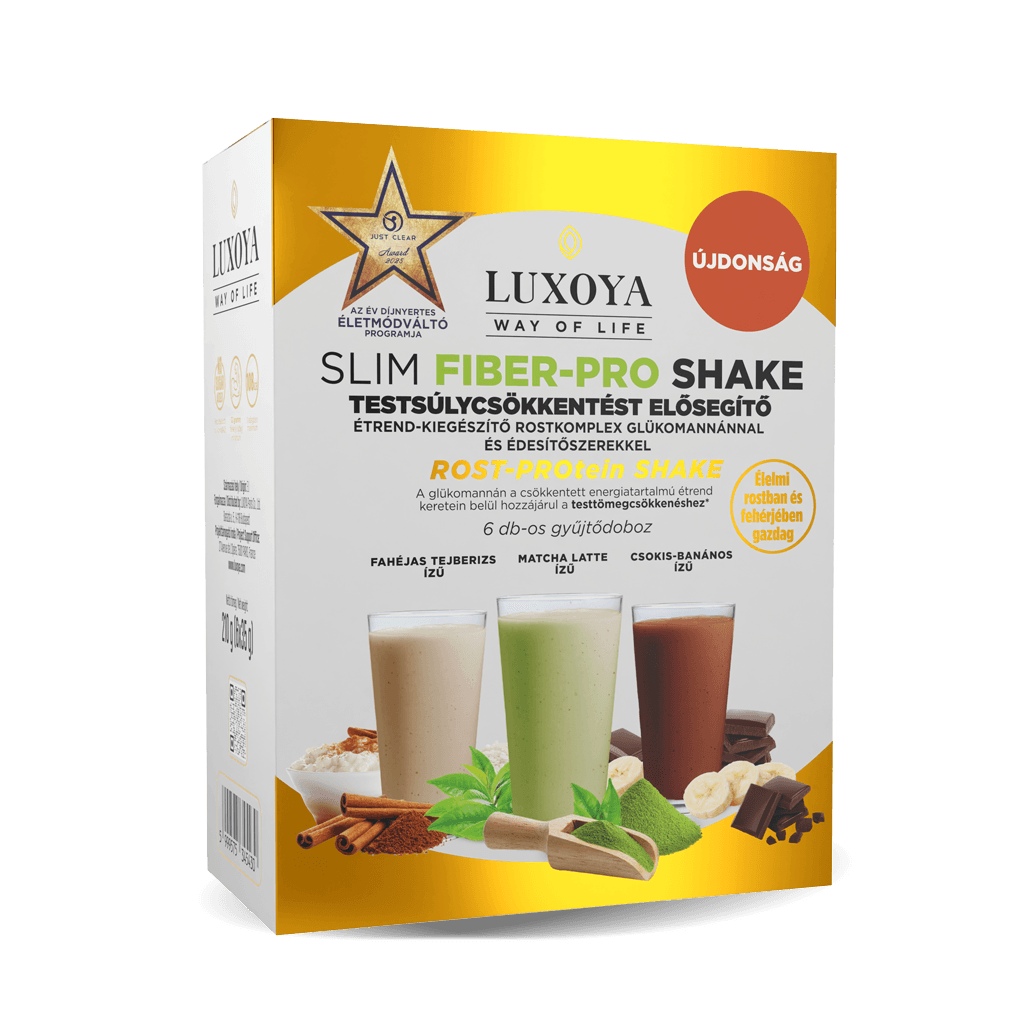Slim Fiber-Pro Shake mix - 3x2x35g Testsúlycsökkentést elősegítő étrend-kiegészítő rostkomplex glükomannánnal és édesítőszerekkel