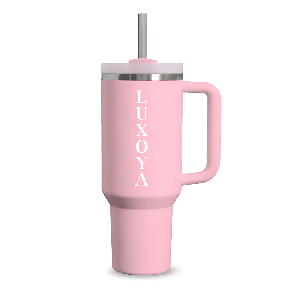 Ikonikus - Fém hőtartó kulacs - Pasztell rózsaszín