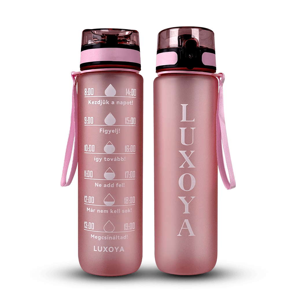 Motivációs fitnesz kulacs- rózsaszín