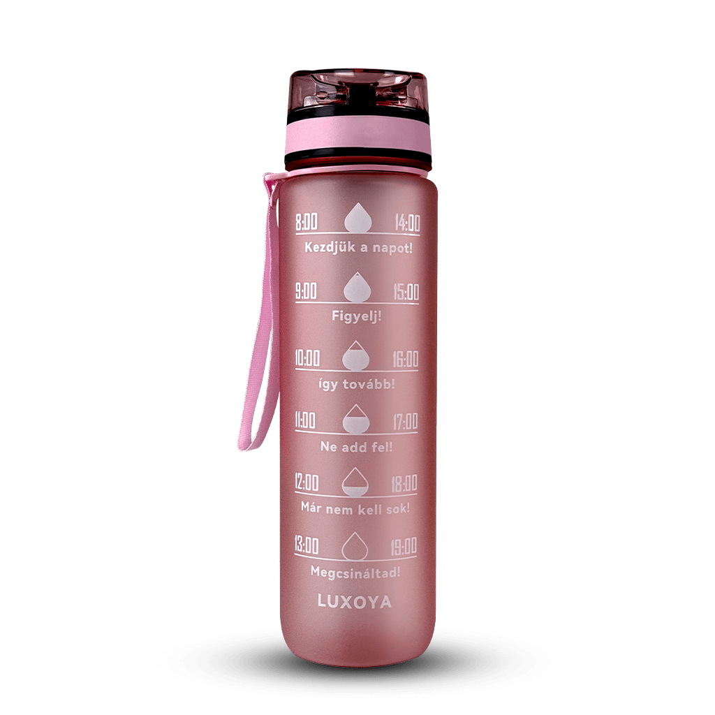 Motivációs fitnesz kulacs- rózsaszín